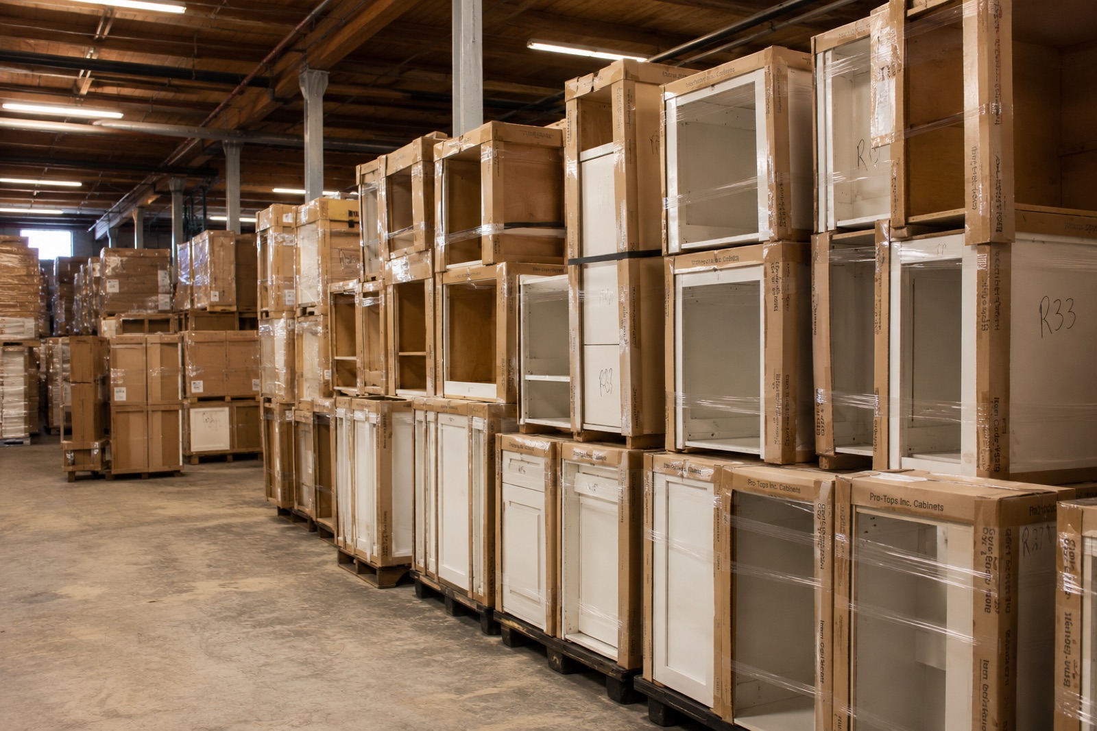 Cabinet inventory ready to ship