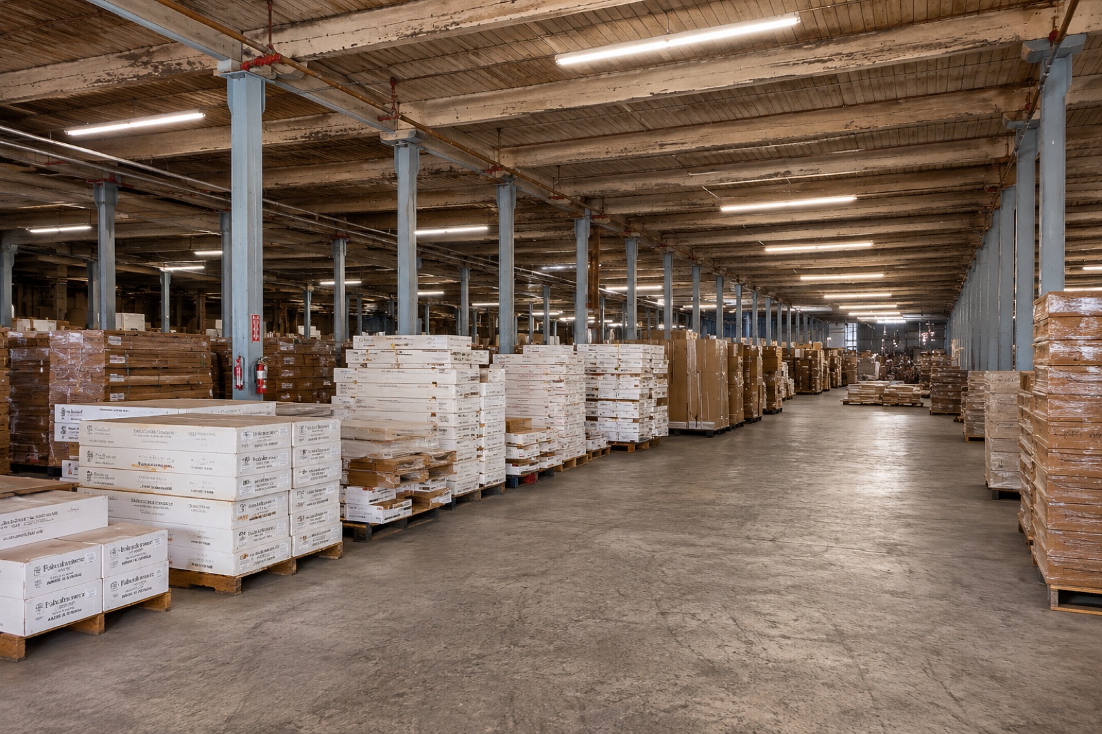 Flooring & cabinet stock in our warehouse